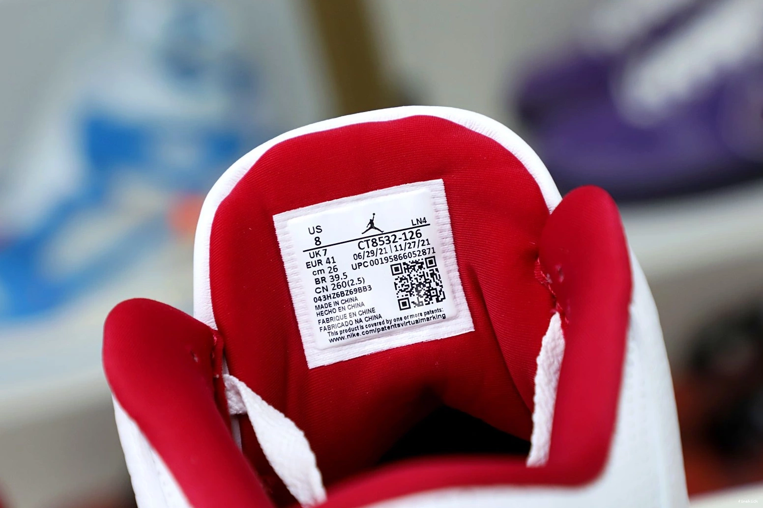 Retro Cardinal Air  Jordan Red(CT8532-126） 3 0301